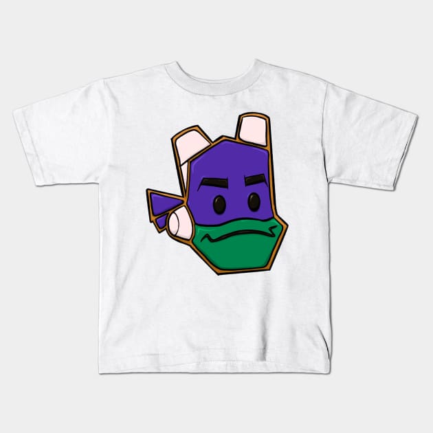 ROTTMNT Donnie Cookie Kids T-Shirt by SassyTiger